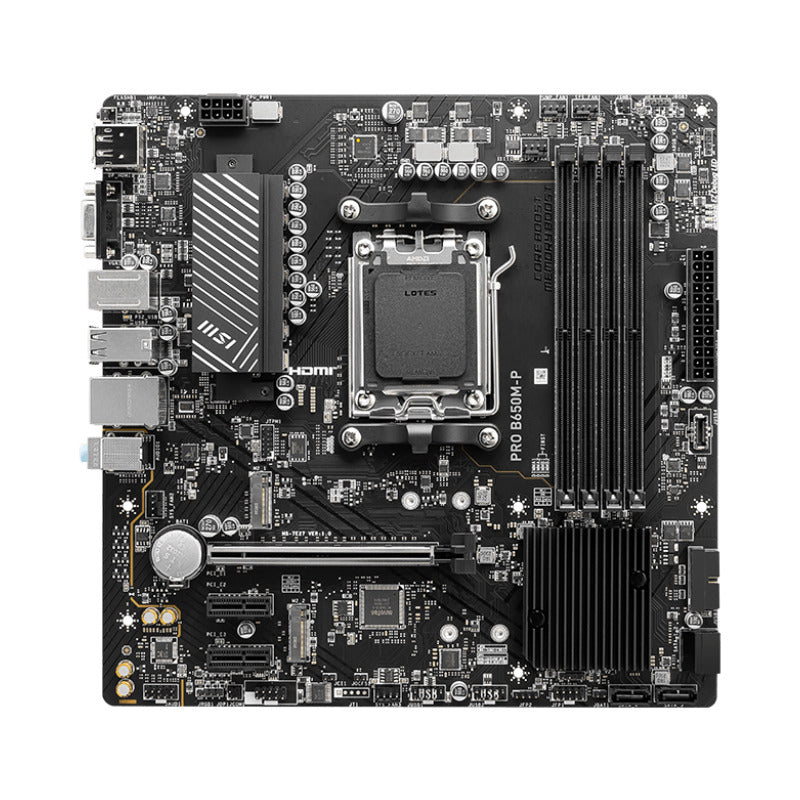 MSI PRO B650M-P AMD B650 Supports AMD Ryzen 7000 Series Desktop Processors Socket AM5 Support HDMITM 2.1 1x DP 1x VGA "PRO B650M-P"