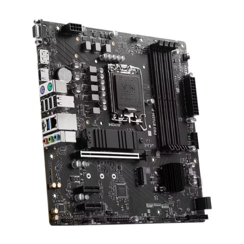 MSI PRO B760M-P, mATX, LGA 1700, DDR5 6800, 1x PCIe x16 slots, 2x M.2 slots, 1x HDMI, 1x DP, 1x VGA, 1x USB 3.2 Gen 2 Type-C, 1x USB 3.2 Gen 1, 4x USB 2.0, 7.1, 1Gbps LAN, 3Y "PRO_B760M-P"