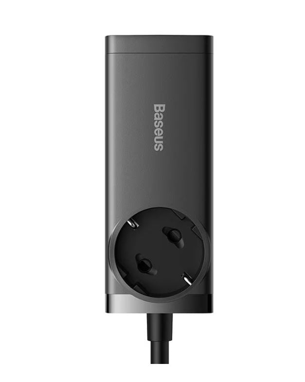 INCARCATOR RETEA Baseus GaN3 Pro Powerstrip,QC 100W,1xAC,2xUSB Type-C Output 5V/3A,2 x USB,include cablu USB Type-C la USB Type-C 100W, 1m, negru "PSZM000401" - 6932172604233