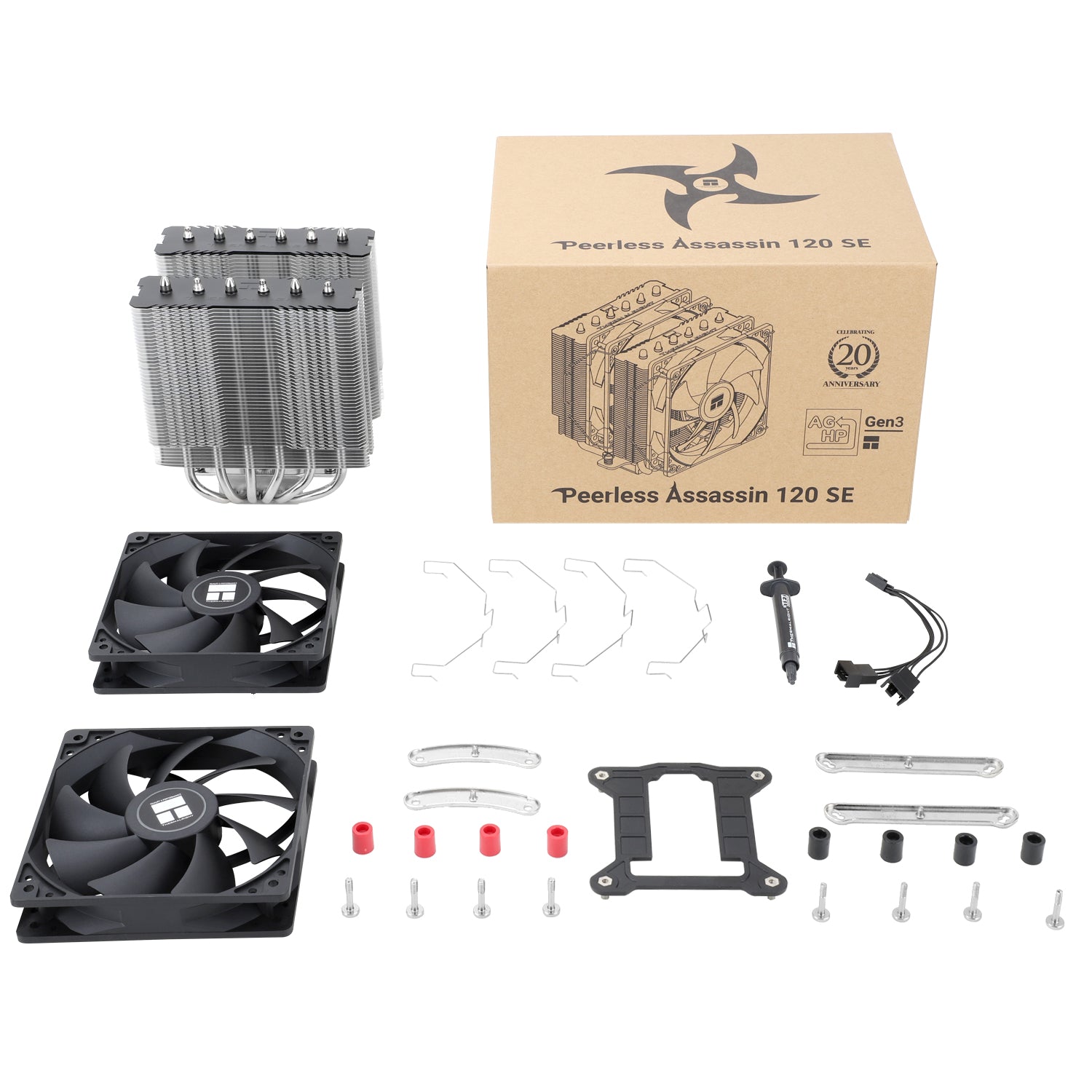 COOLER Thermalright "Peerless Assassin 120 SE" skt. Intel si AMD, racire cu aer, dual tower, vent. 2x120mm, 1550 rpm, 6 heatpipes, inaltime 155mm, fara LED, negru,"Peerless Assassin 120 SE"