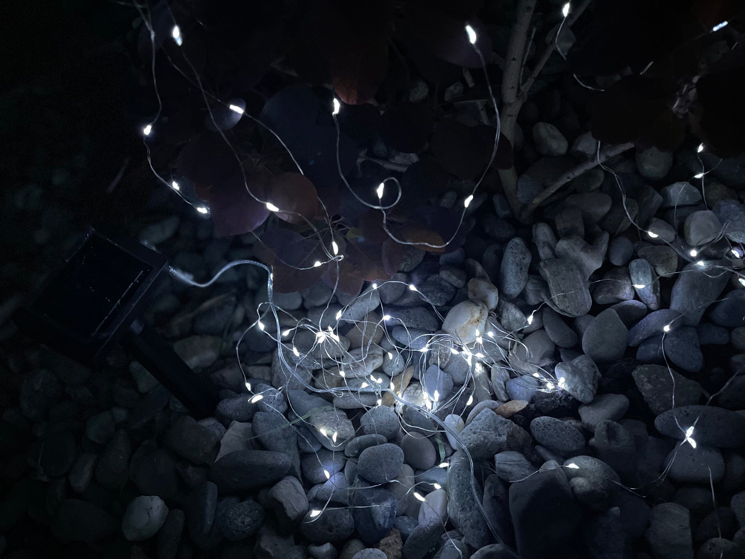 Ghirlanda luminoasa liniara, 100 LED-uri, 990cm, incarcare solara, alb rece