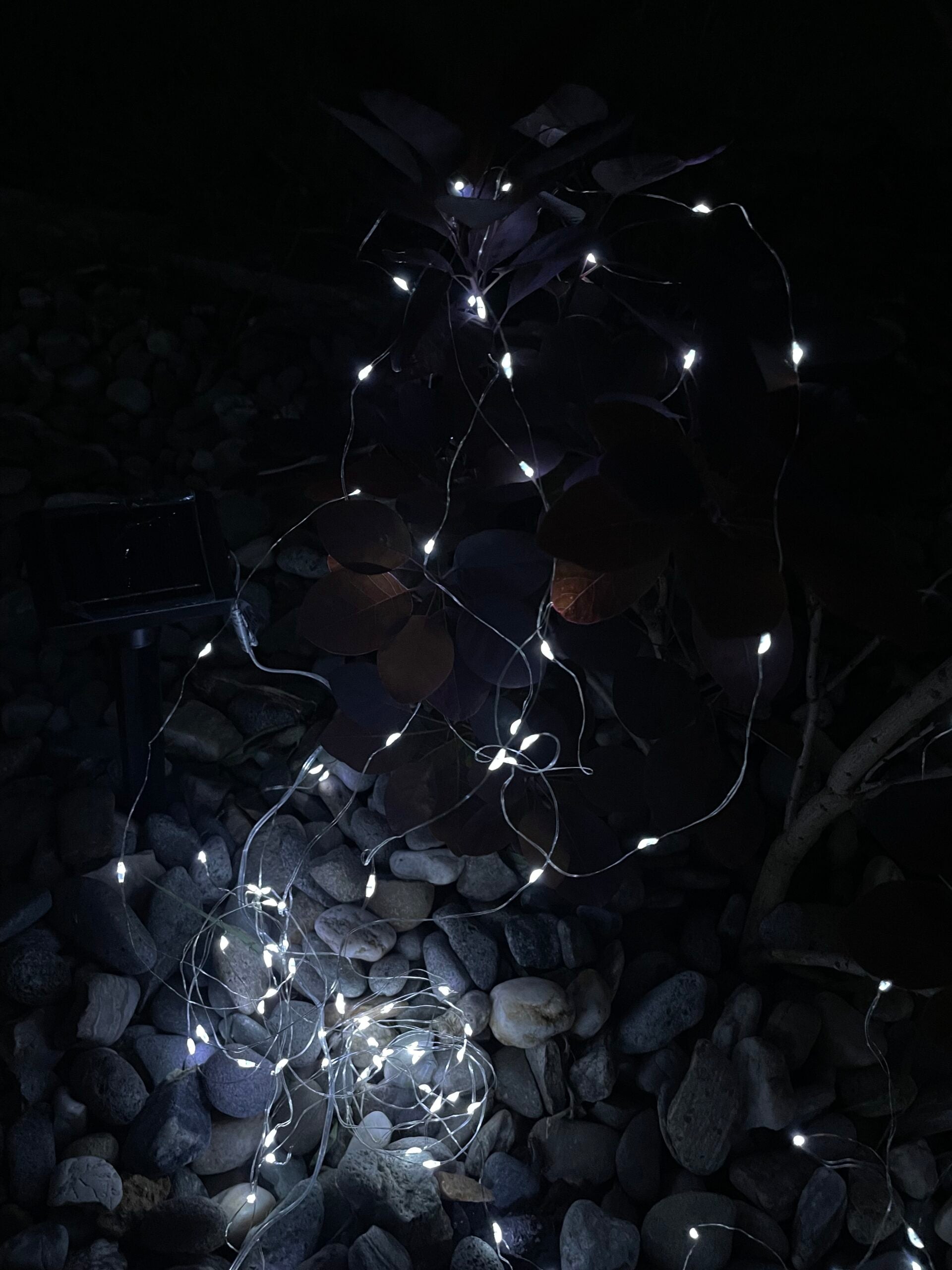 Ghirlanda luminoasa liniara, 100 LED-uri, 990cm, incarcare solara, alb rece