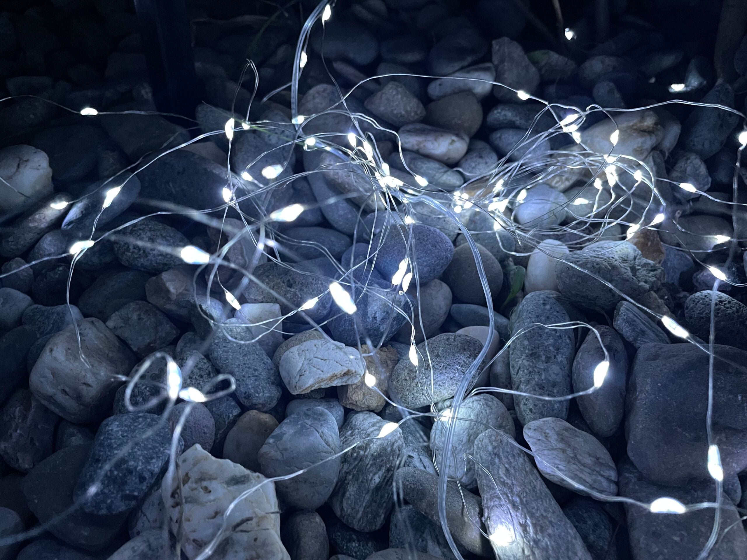Ghirlanda luminoasa liniara, 100 LED-uri, 990cm, incarcare solara, alb rece