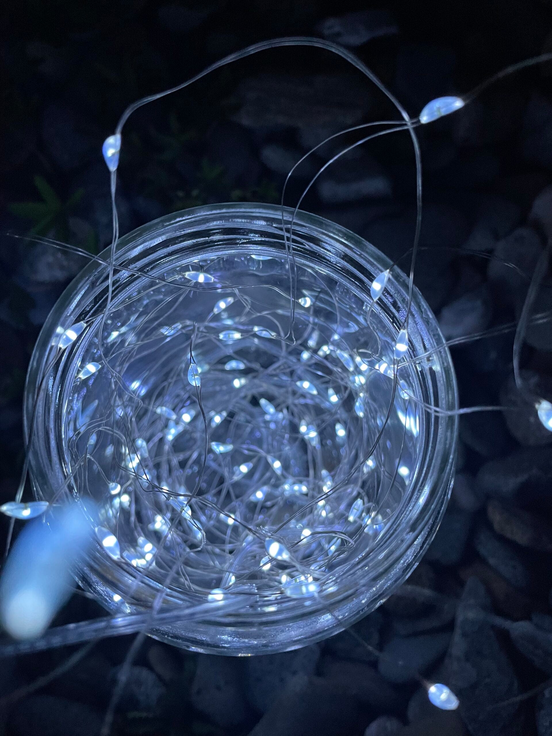 Ghirlanda luminoasa liniara, 100 LED-uri, 990cm, incarcare solara, alb rece
