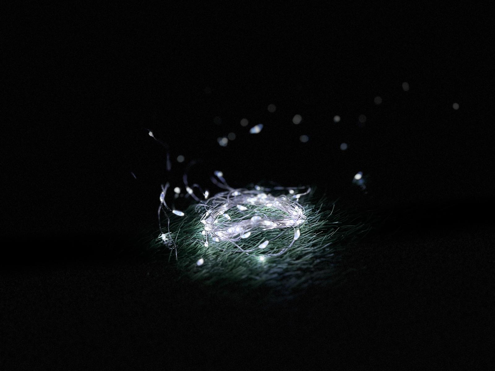 Ghirlanda luminoasa liniara, 100 LED-uri, 990cm, incarcare solara, alb rece