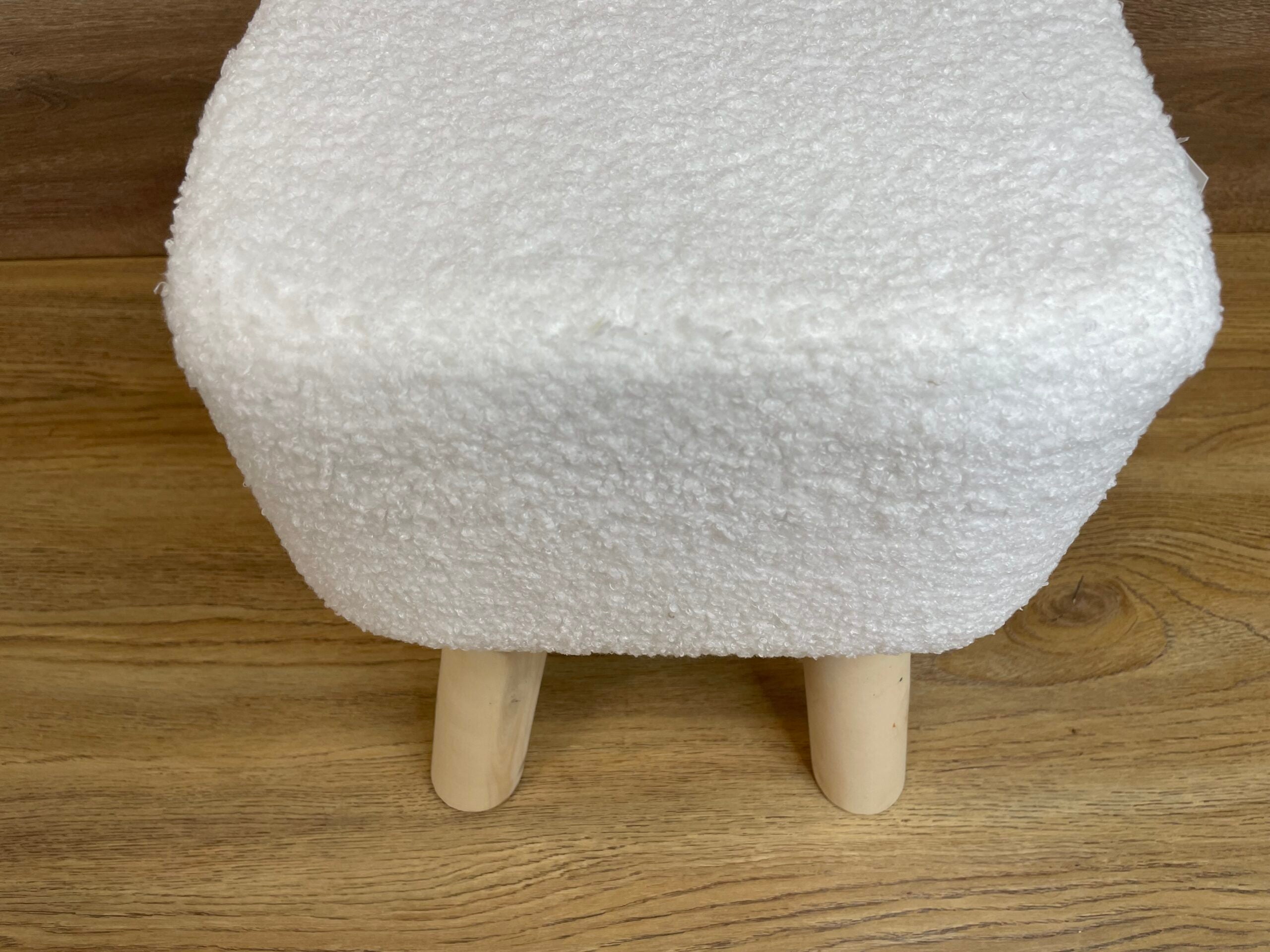 Taburet pentru copii, patrat, 26x26x34cm, maxim 50kg, alb - 6