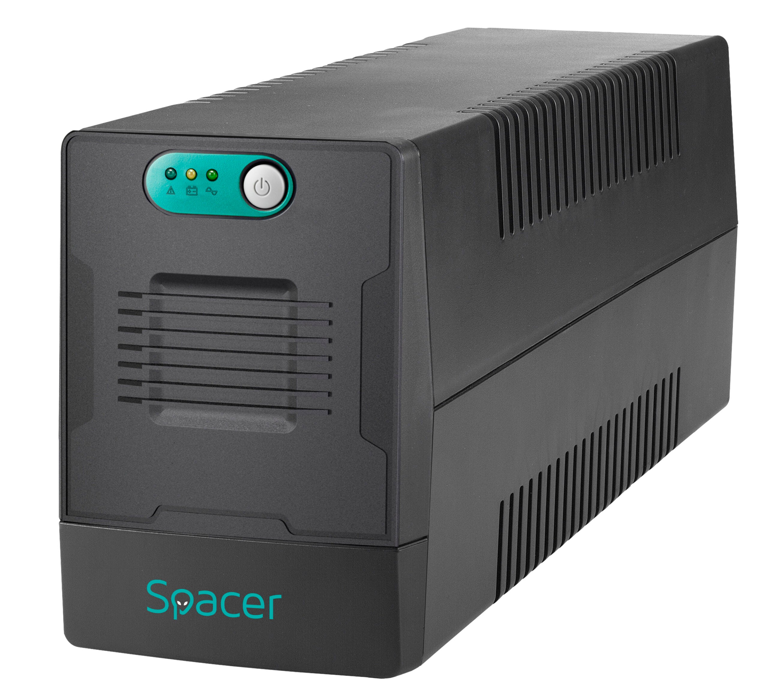 UPS Spacer Line Int. fara management, 600VA/ 360W, AVR, 2 x socket Schuko, indicatie status cu LED, 1 baterie 12V/7Ah, bateria are 12 luni garantie, "SPUP-600L-LIT01"