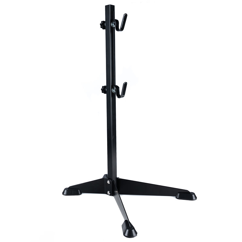 Suport service pentru biciclete cu inaltime reglabila, otel si cauciuc, 30 kg, negru