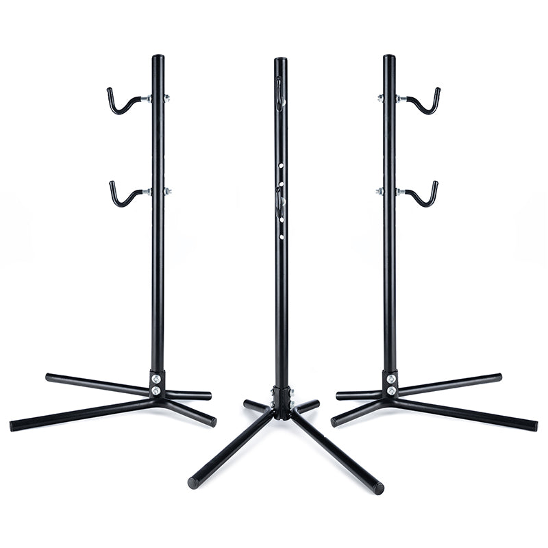 Suport service pentru biciclete cu inaltime reglabila, otel si cauciuc, 30 kg, negru