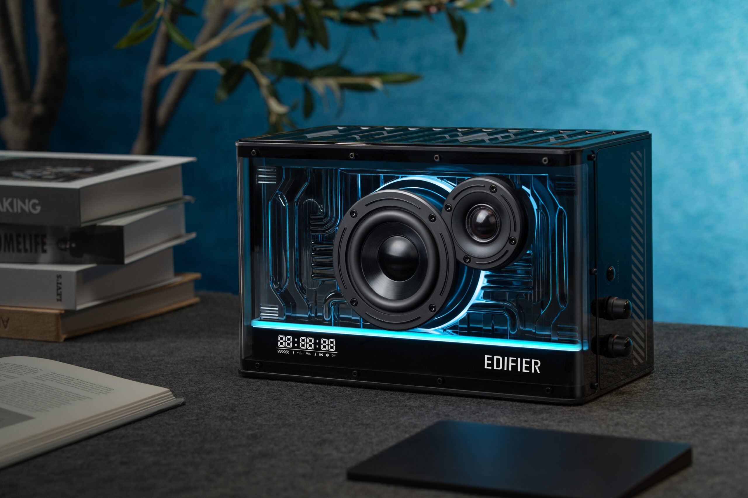 BOXE EDIFIER Gaming desktop, RMS: 40W, Bluetooth 5.3, USB-C, USB-A, AUX, EQs preset 3 moduri, RGB 7 culori, GaN charger 35W, black, "QD35-BK"