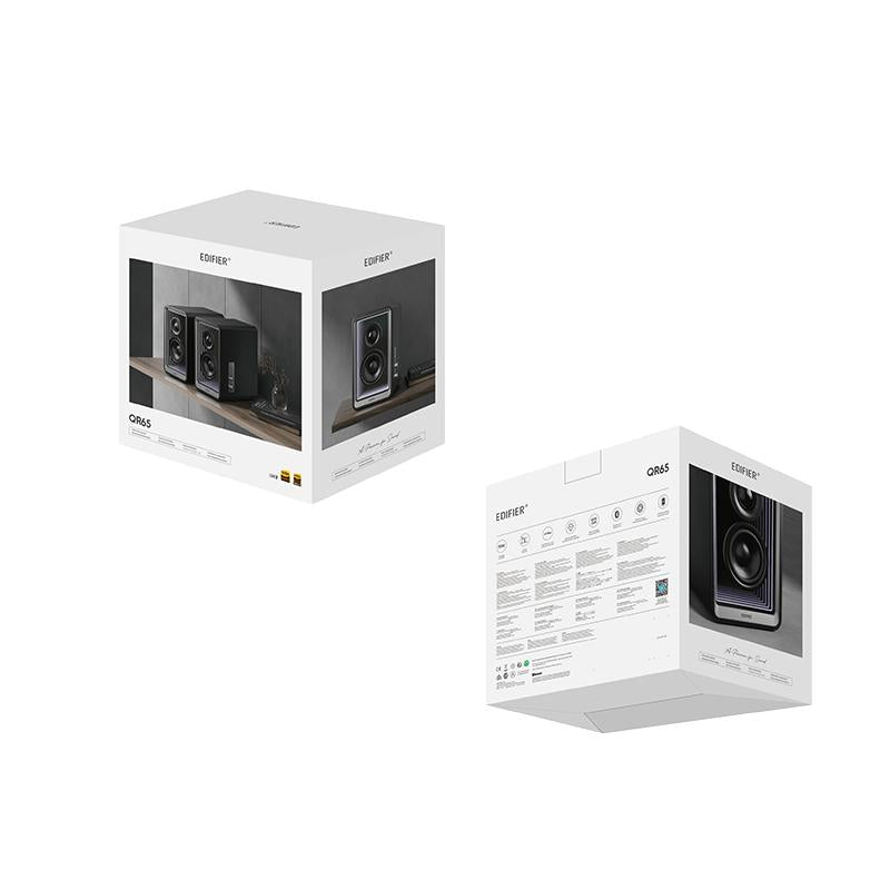 BOXE EDIFIER 2.0, RMS: 70W (2 x 15W, 2 x 20W), Bluetooth 5.3, USB-C, USB-A, AUX, sub-out, GaN charger 65W, black, "QR65-BK"