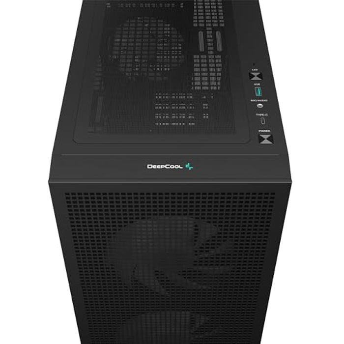 CARCASA DeepCool "CH360", Mini Tower, ATX, fara sursa, 3xfan, USB 3.2 gen 1 x 1, USB 2.0 x 2,audio,PSU shroud,4 sloturi expansiune,iluminare ARGB, negru "R-CH360-BKAPE3-G-1"