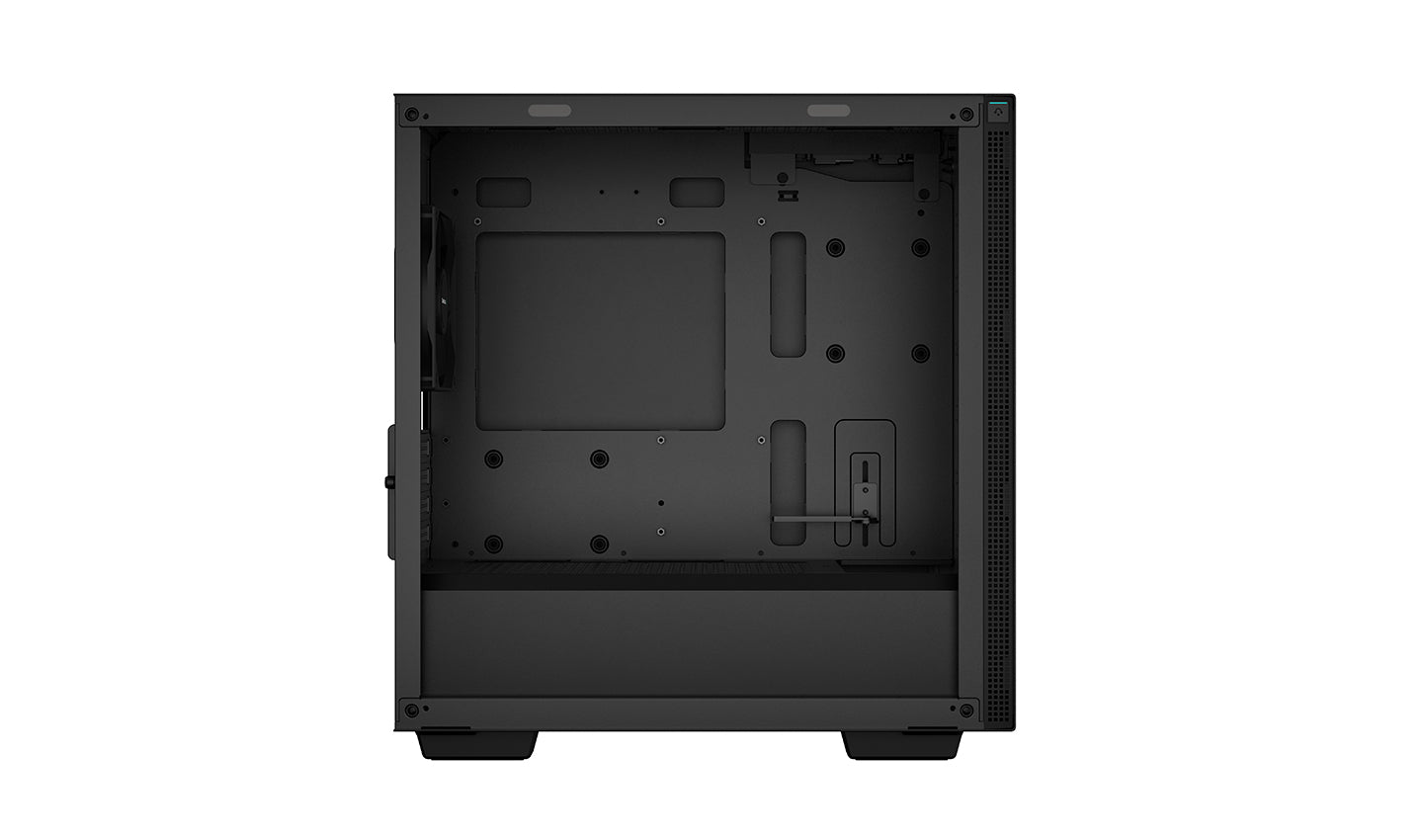 CARCASA DEEPCOOL CH370, Micro ATX, fara sursa, sticla securizata, 1 x 120mm fan, USB 3.0 x 2, Jack 3.5mm x 1, black, "R-CH370-BKNAM1-G-1"