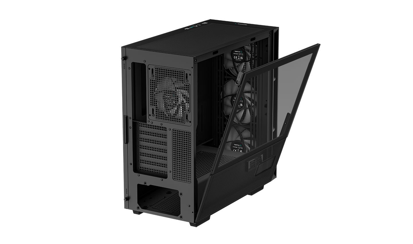 CARCASA DeepCool "CH560 Digital", Middle Tower, ATX, fara sursa, sticla securizata, 4xfan RGB, USB 3.2 gen 1 x 1, USB Type-C x 1, Jack 3.5 mm, negru, "R-CH560-BKAPE4D-G-1"