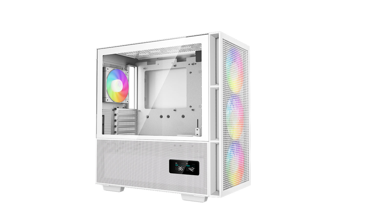 CARCASA DeepCool "CH560 DIGITAL WH", Middle Tower, ATX, fara sursa, sticla securizata,4 ventilatoare incluse,iluminare RGB, alb, USB 3.2 gen 1 x 1, USB Type-C x 1,Jack 3.5mm "R-CH560-WHAPE4D-G-1"