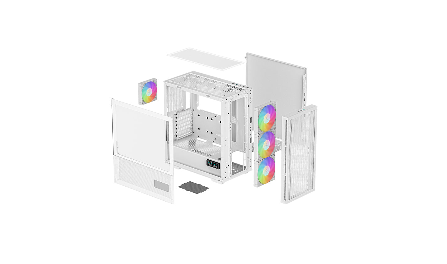 CARCASA DeepCool "CH560 DIGITAL WH", Middle Tower, ATX, fara sursa, sticla securizata,4 ventilatoare incluse,iluminare RGB, alb, USB 3.2 gen 1 x 1, USB Type-C x 1,Jack 3.5mm "R-CH560-WHAPE4D-G-1"