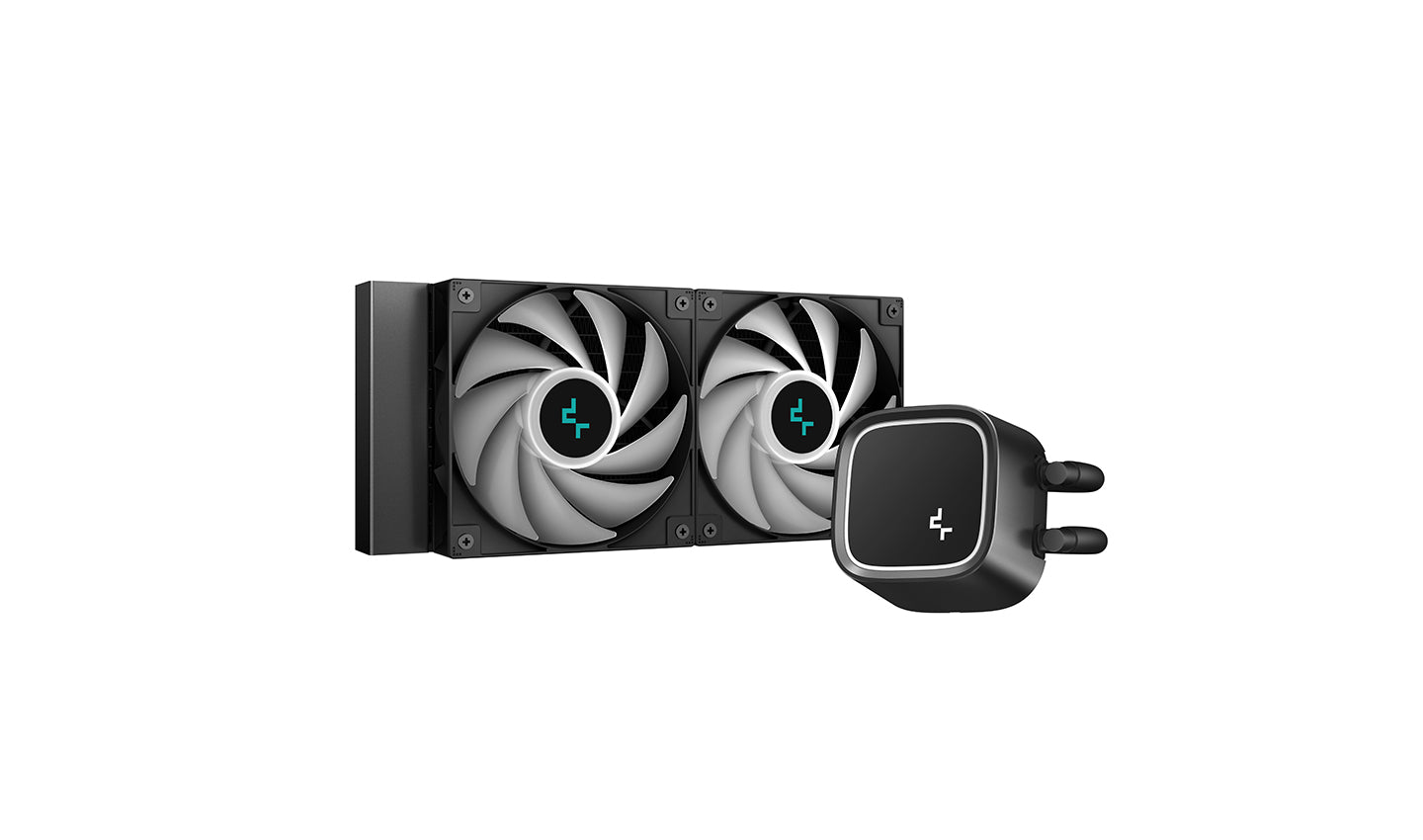 Cooler Deepcool "LE500 MARRS", compatibil skt. Intel si AMD, racire cu lichid, ventilator 120 mm x 2, 2250 rpm, iluminat verde, "R-LE500-BKLNMG-G-1"