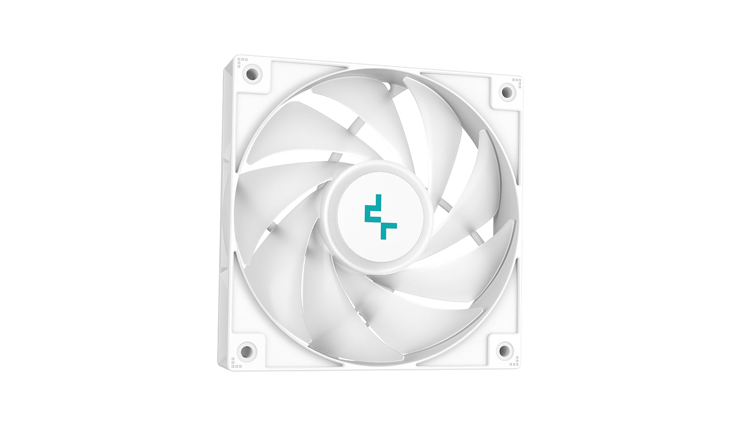 Cooler Deepcool "LS520 SE WH", compatibil skt. Intel si AMD, racire cu lichid, ventilator 120 mm x 2, 2250 rpm, iluminat RGB, "R-LS520-WHAMMM-G-1"