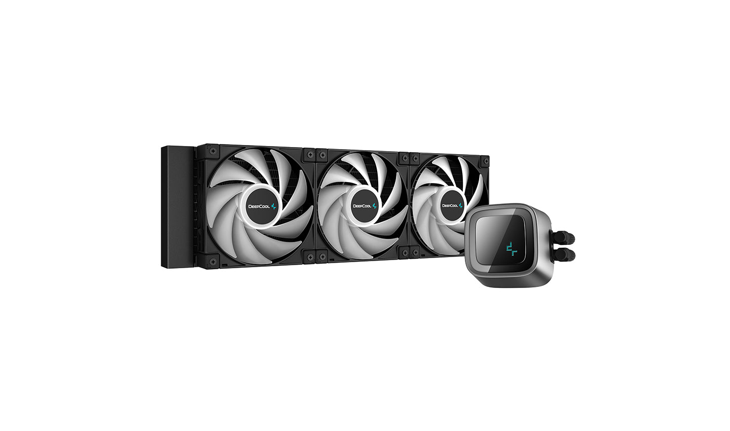 Cooler Deepcool "LS720", compatibil skt. Intel si AMD, racire cu lichid, ventilator 120 mm x 3, 2250 rpm, iluminat RGB, "R-LS720-BKAMNT-G-1"