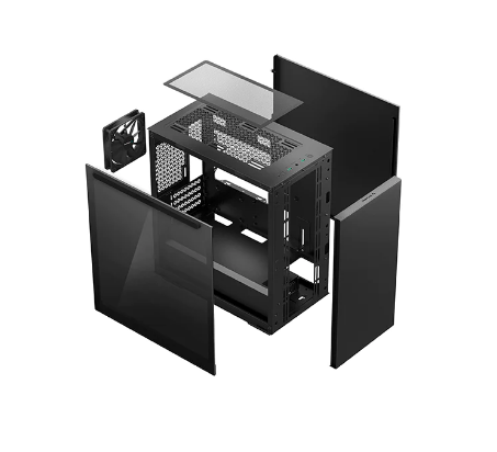 CARCASA DEEPCOOL MACUBE 110, Micro ATX, fara sursa, sticla securizata, 1 x fan, USB 3.0 x 2, Jack 3.5mm, mesh, "R-MACUBE110-BKNGM1N-G-1"