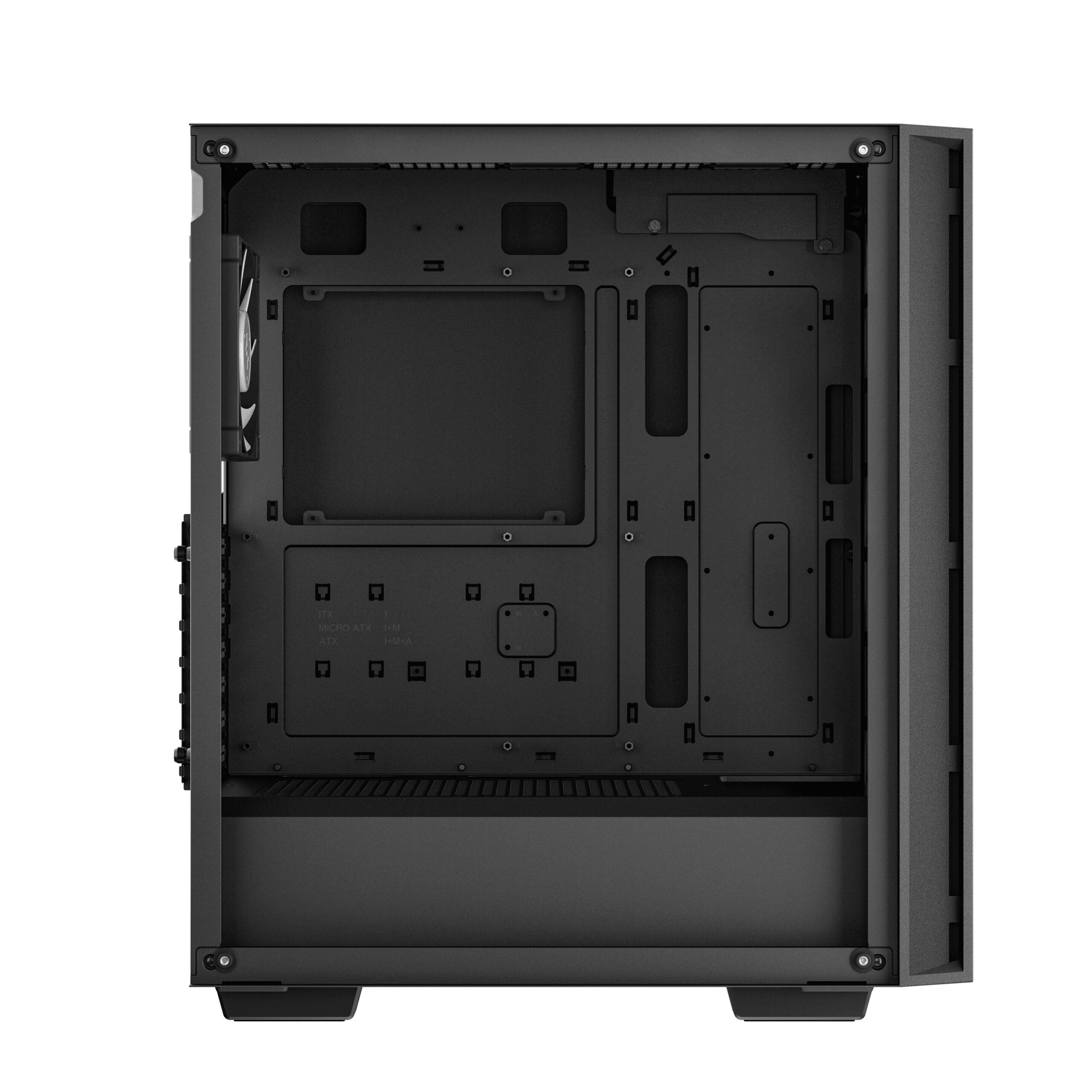 CARCASA DeepCool "MATREXX55", middle tower,gaming, fara sursa,suporta 8xfan,4xfan inclus, USB 3.1 gen1 x 1, USB-C, audio+mic,7 sloturi expansiune,negru "R-MATREXX55-BCAGA4-G-4"