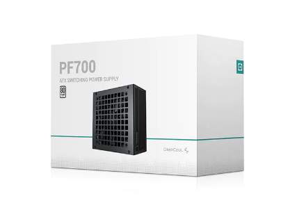 SURSA DEEPCOOL PF700, 700W(real), 120mm silent fan, 80 PLUS White, 4x PCI-E (6+2), 6x S-ATA, "R-PF700D-HA0B-EU"