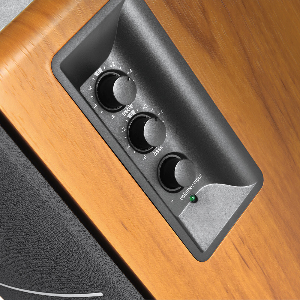 BOXE EDIFIER 2.0, RMS: 42W (2 x 21W), bluetooth, telecomanda wireless, volum, bass, treble, optical, sub-out, brown, "R1280DBS-BR"