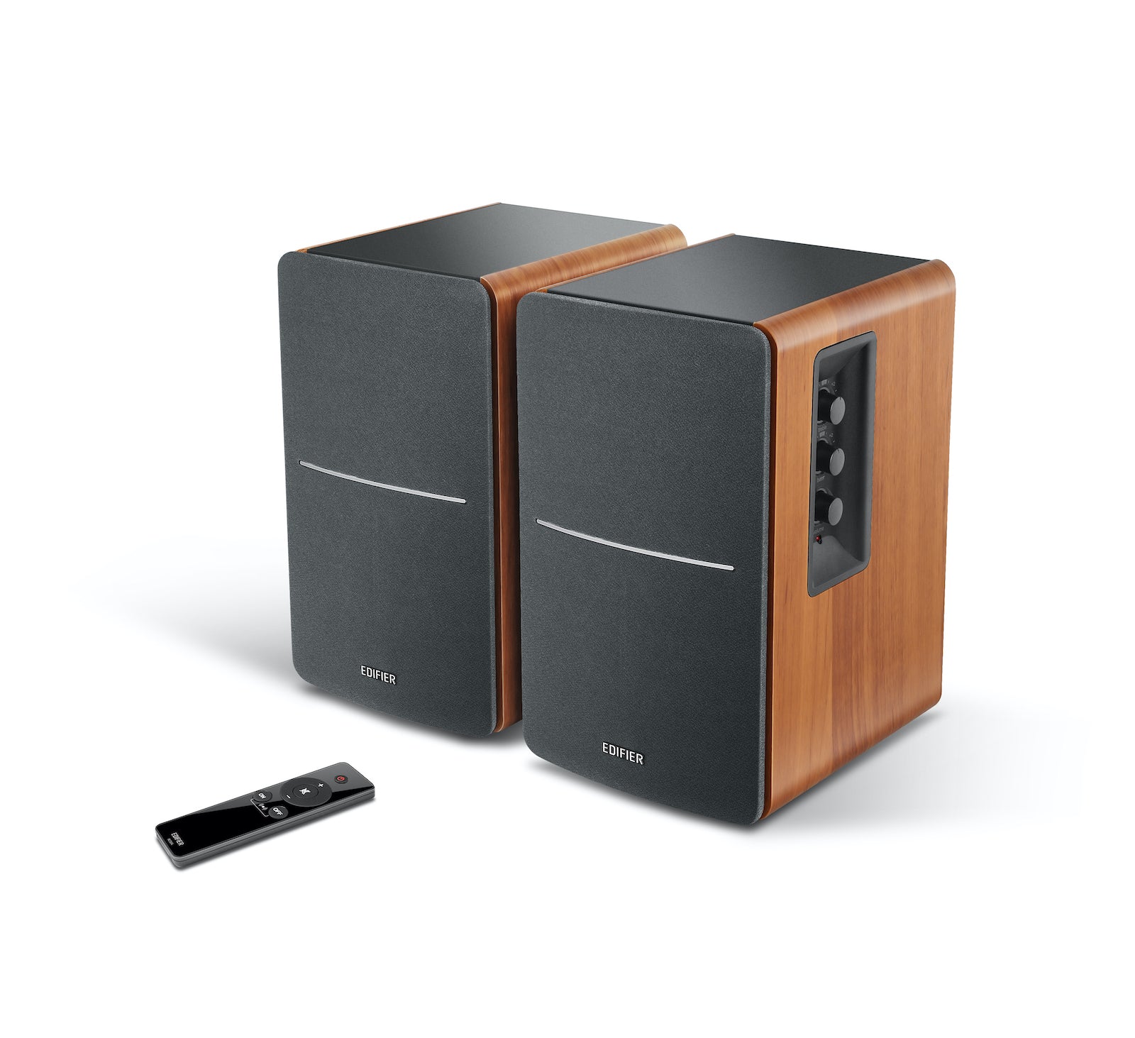 BOXE EDIFIER 2.0, RMS: 42W (2 x 21W), telecomanda wireless, volum, bass, treble, sub-out, brown, "R1280TS-BR"
