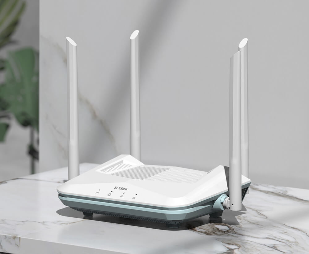 ROUTER D-Link wireless AX1500,1 x WAN Gigabit, 3 porturi LAN Gigabit, 2.4 Ghz/5 Ghz dual band, 4 antene externe, WI-FI 6 "R15"