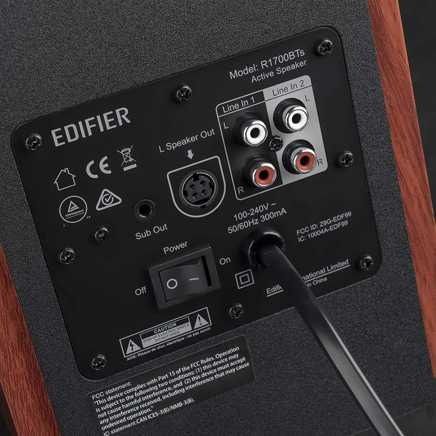 BOXE EDIFIER 2.0, RMS: 66W (2 x 15W, 2 x 18W), bluetooth, telecomanda wireless, volum, bass, treble, dual RCA, sub-out, brown, "R1700BTS-BR"