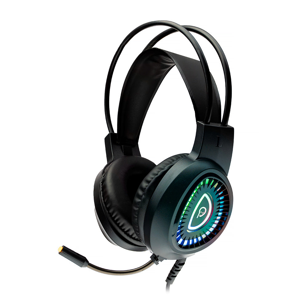 CASTI gaming Spacer RGB, cu fir, standard, utilizare gaming, microfon pe brat, conectare prin USB &amp; Jack 3.5 mm x 2, iluminare RGB, negru, "SPGH-PHANTOM"