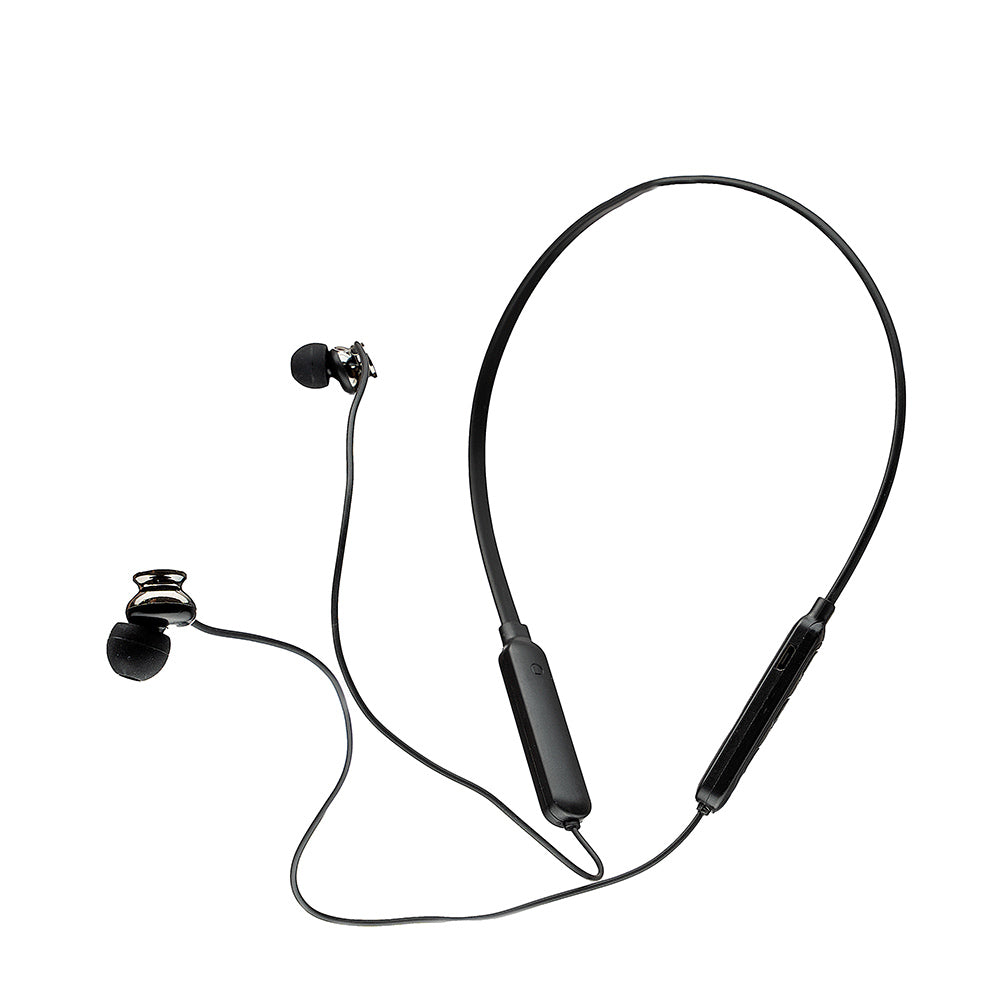CASTI Spacer, wireless, intraauriculare cu fir de legatura si prindere magnetica, pt smartphone, microfon pe fir, conectare prin Bluetooth 5.0, negru, "SPBH-SPORTY"