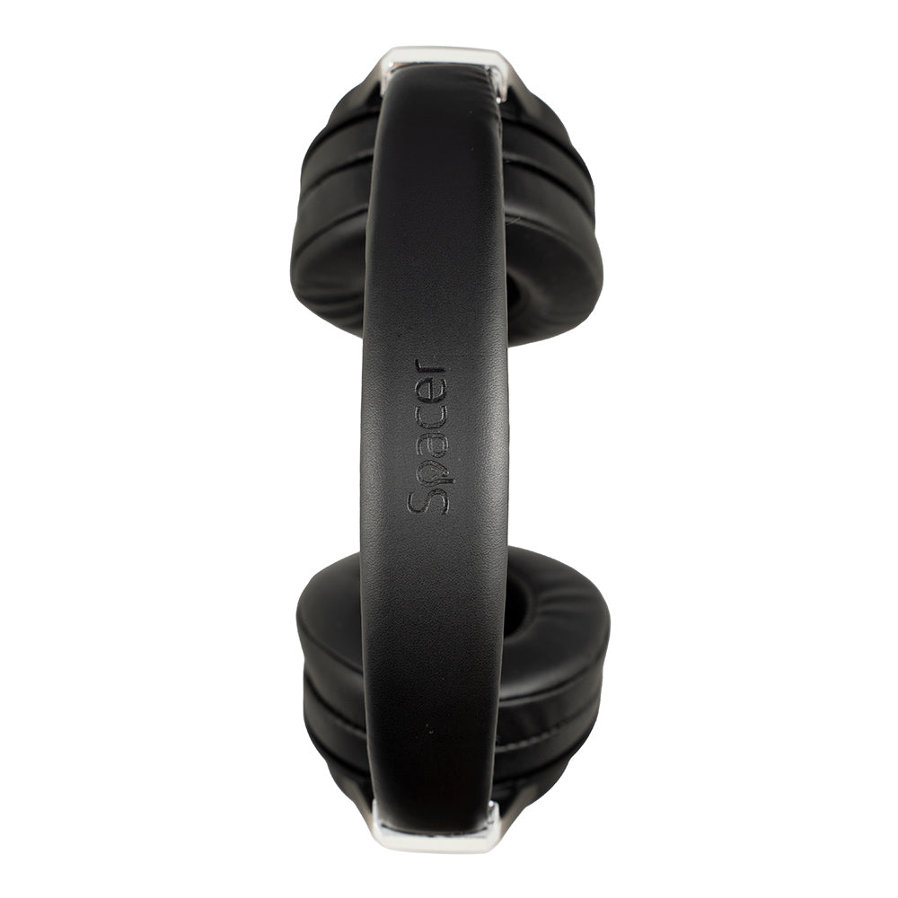 CASTI Spacer, wireless, standard, utilizare multimedia, smartphone, microfon pe casca, conectare prin Bluetooth 5.0,pliabile, banda ajustabila, negru, "SPBH-ONYX"
