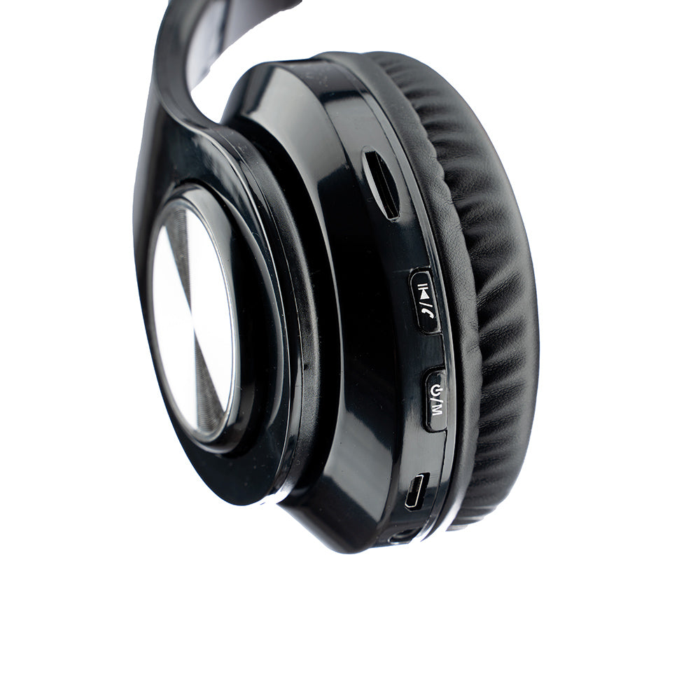 CASTI Spacer, wireless, standard, utilizare multimedia, smartphone, microfon pe casca, conectare prin Bluetooth 5.4, iluminare RGB, pliabile, banda ajustabila, negru, "SPBH-CRYSTAL-RGB"