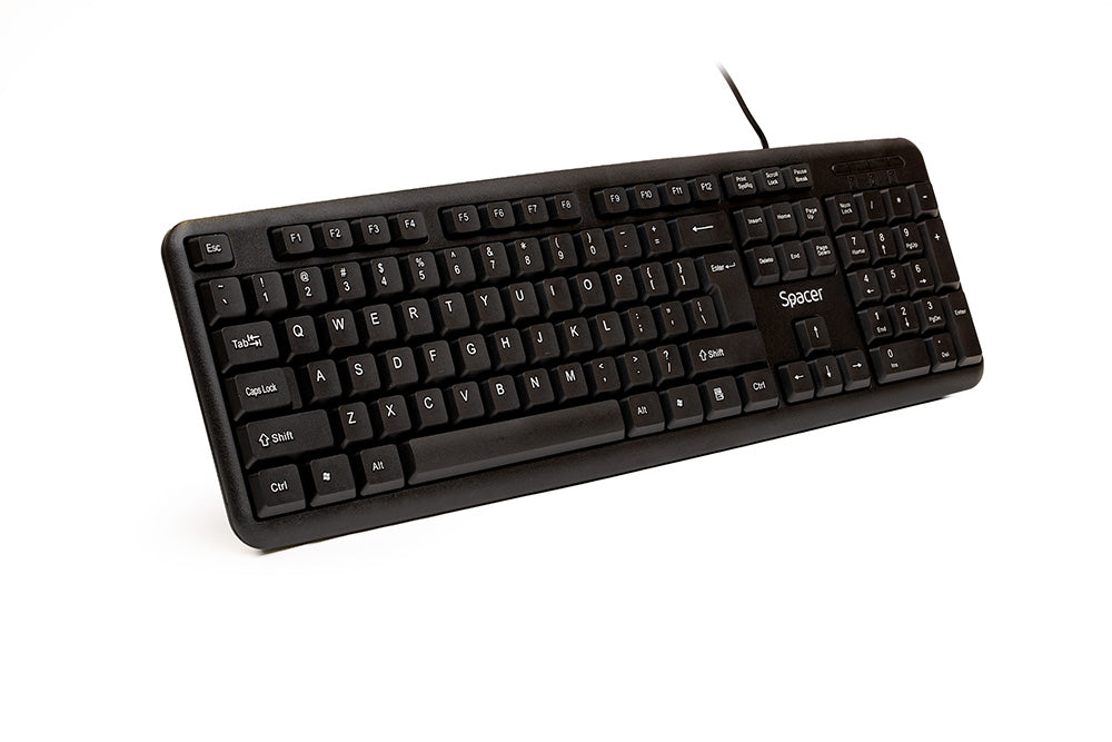 TASTATURA SPACER USB, 104 taste, anti-spill, black, "SPKB-S62"/45505855