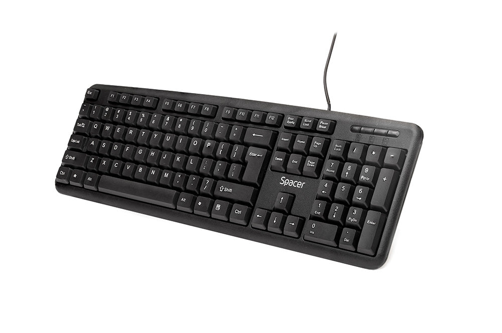 TASTATURA SPACER USB, 104 taste, anti-spill, black, "SPKB-S62"/45505855