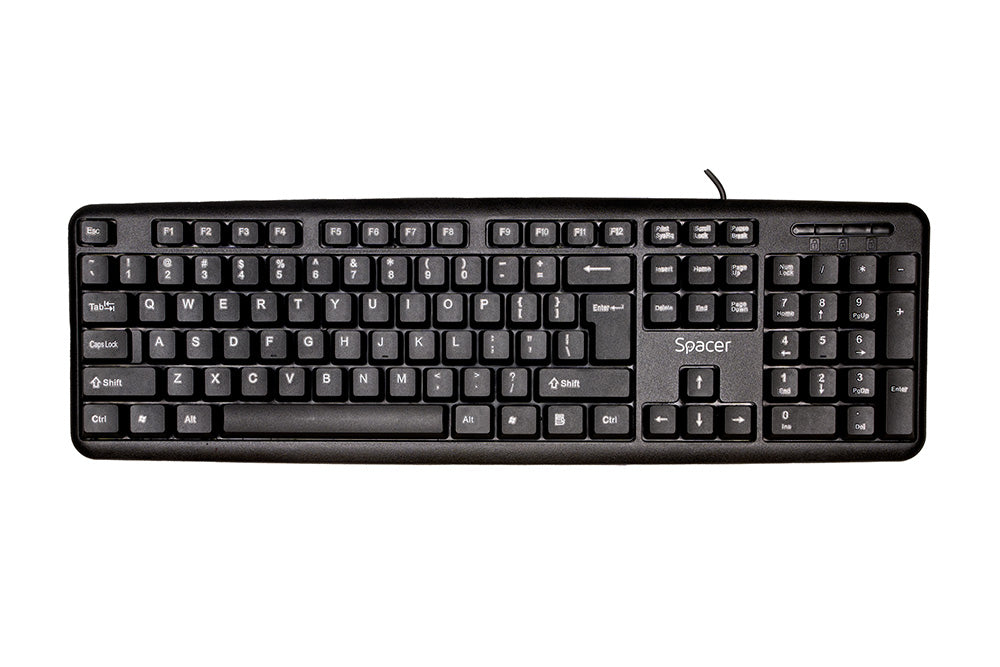 TASTATURA SPACER USB, 104 taste, anti-spill, black, "SPKB-S62"/45505855