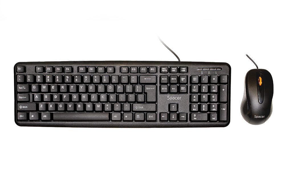 KIT wired SPACER USB, tastatura "SPKB-S62" + mouse optic "SPMO-F01", black, "SPDS-S6201" 45505412