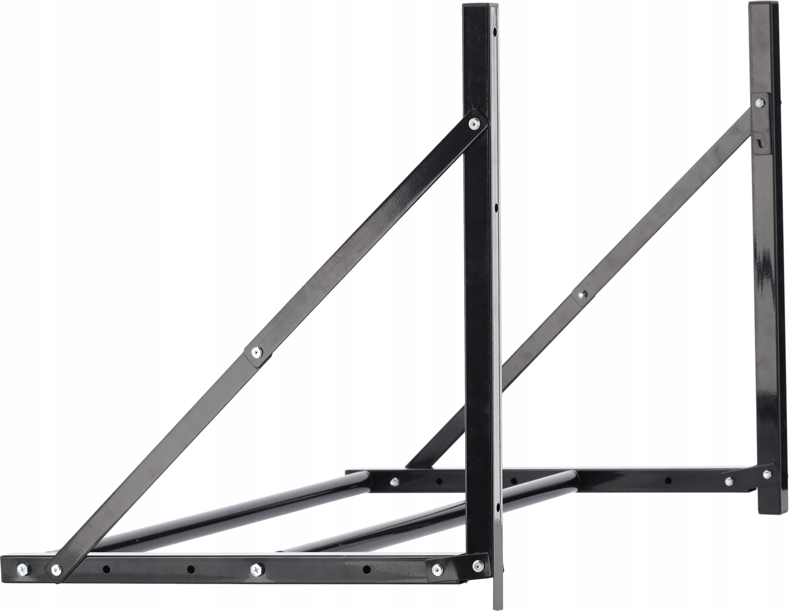Suport suspendat pentru anvelope reglabil, montaj pe perete cu kit instalare inclus, 120x56x50 cm, negru