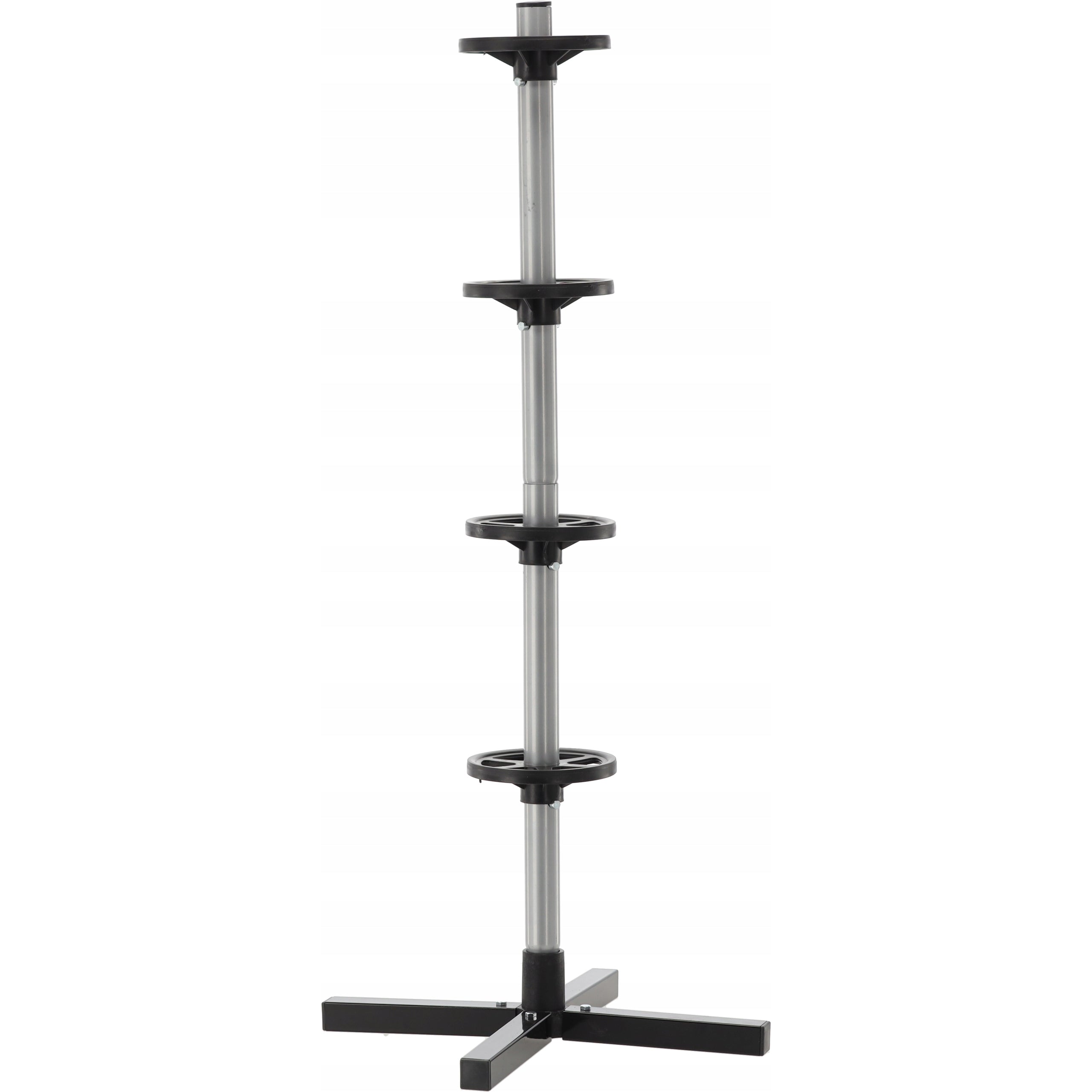Suport depozitare anvelope 4 roti, cadru metalic, 45x45x105 cm, capacitate 100 kg, negru