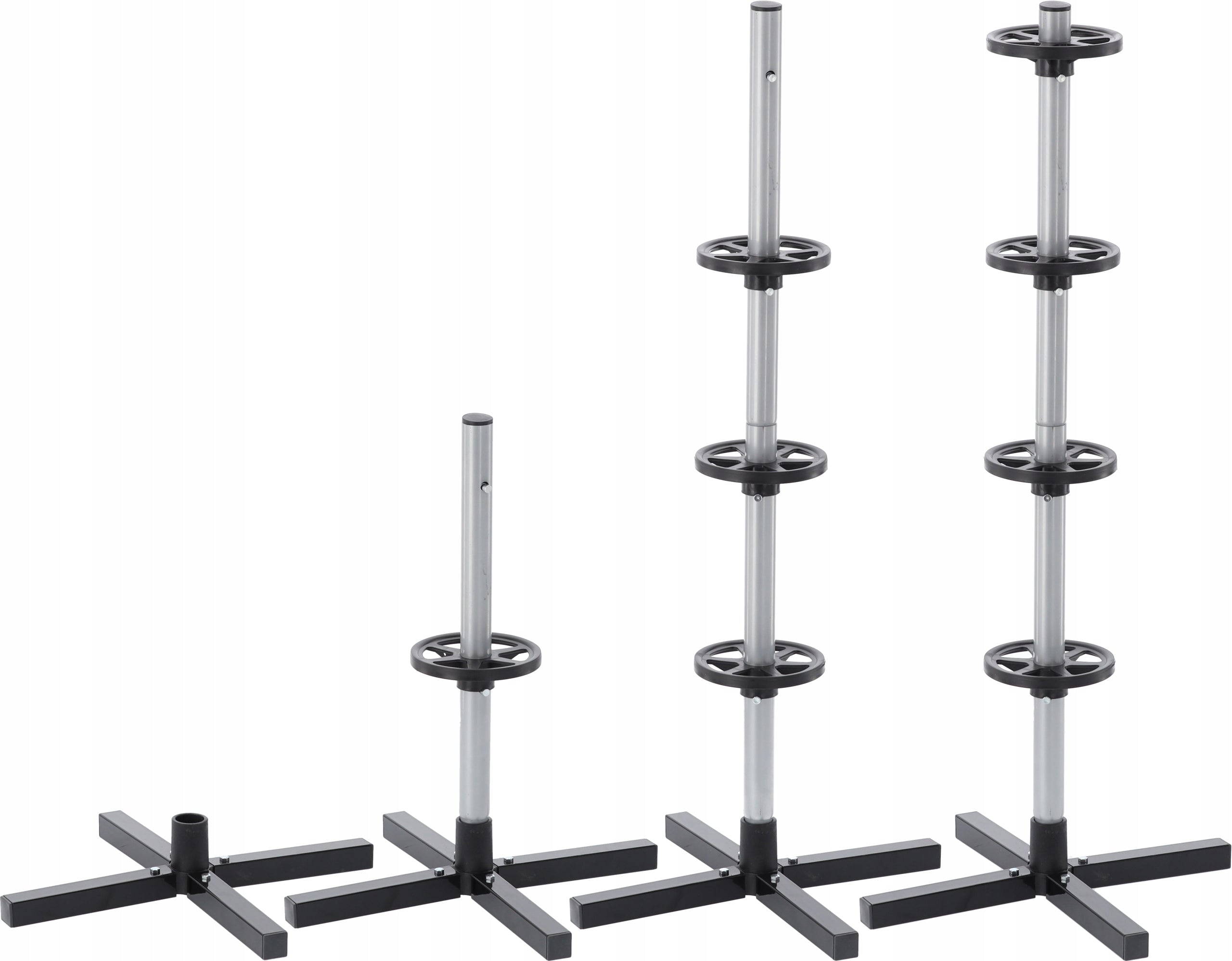 Suport depozitare anvelope 4 roti, cadru metalic, 45x45x105 cm, capacitate 100 kg, negru