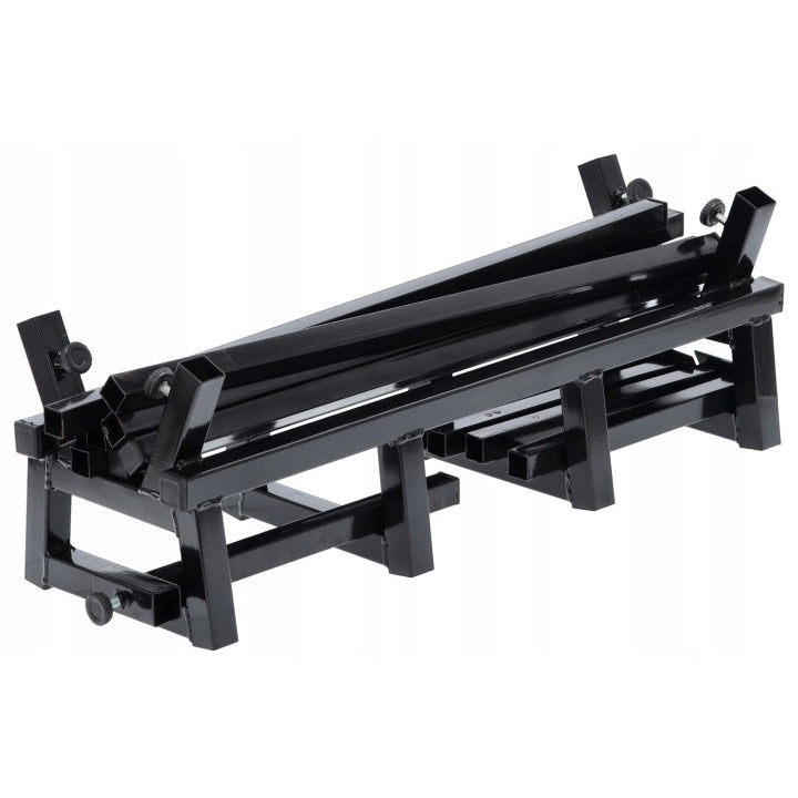 Suport metalic capra pentru taiat lemne, reglabil, pliabil, otel, maxim 200 kg, 81x37x103 cm, negru