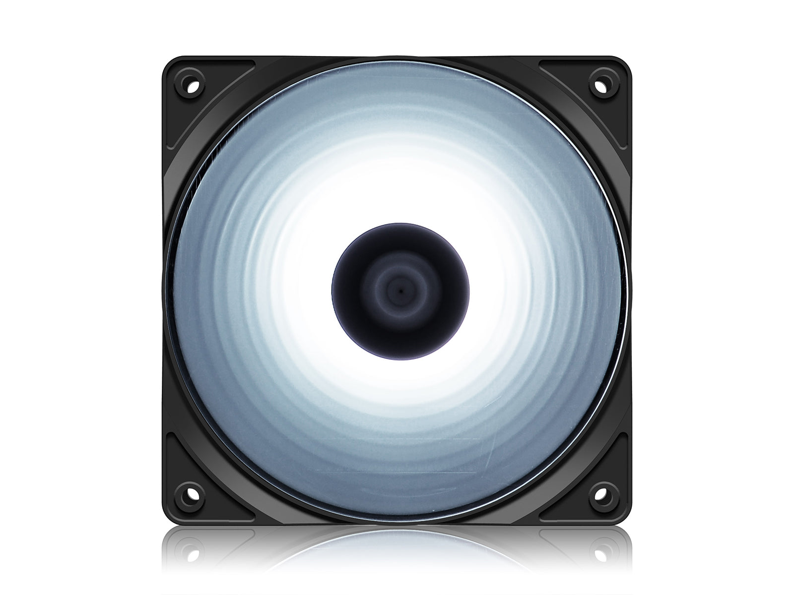 VENTILATOR DEEPCOOL PC RF120W, 120x120x25 mm, 4 white LED, Hydro Bearing, "DP-FLED-RF120-WH"