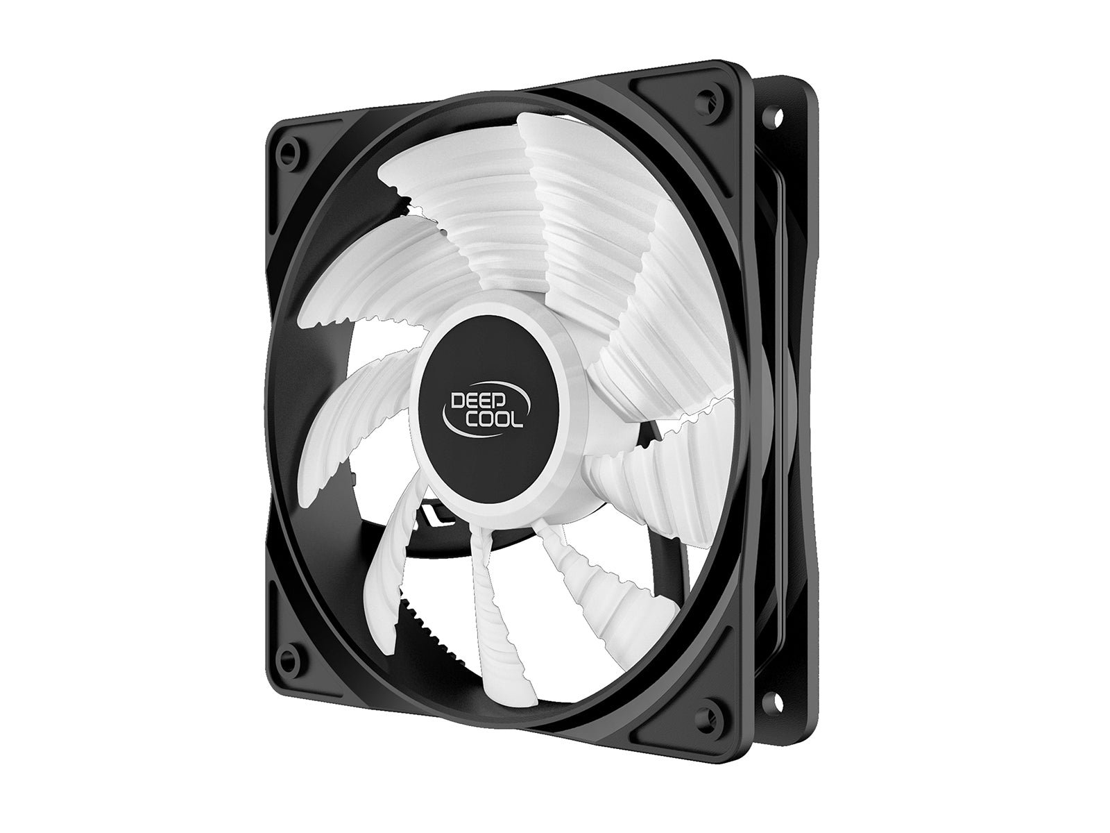 VENTILATOR DEEPCOOL PC RF120W, 120x120x25 mm, 4 white LED, Hydro Bearing, "DP-FLED-RF120-WH"