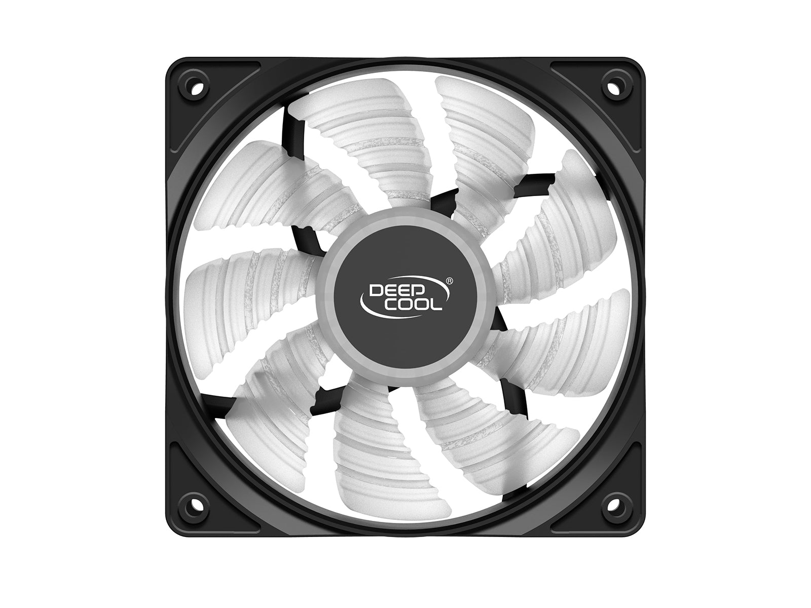 VENTILATOR DEEPCOOL PC RF120W, 120x120x25 mm, 4 white LED, Hydro Bearing, "DP-FLED-RF120-WH"