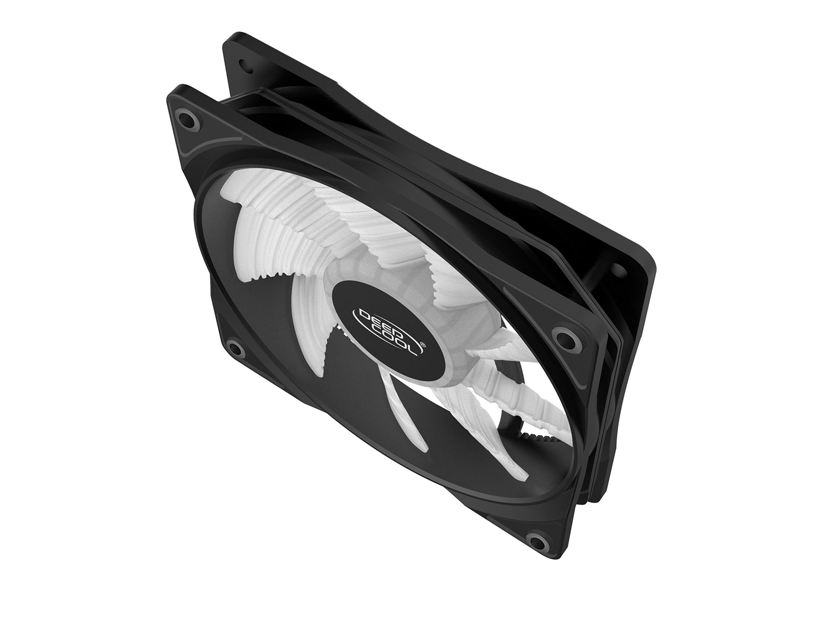 VENTILATOR DEEPCOOL PC RF120W, 120x120x25 mm, 4 white LED, Hydro Bearing, "DP-FLED-RF120-WH"