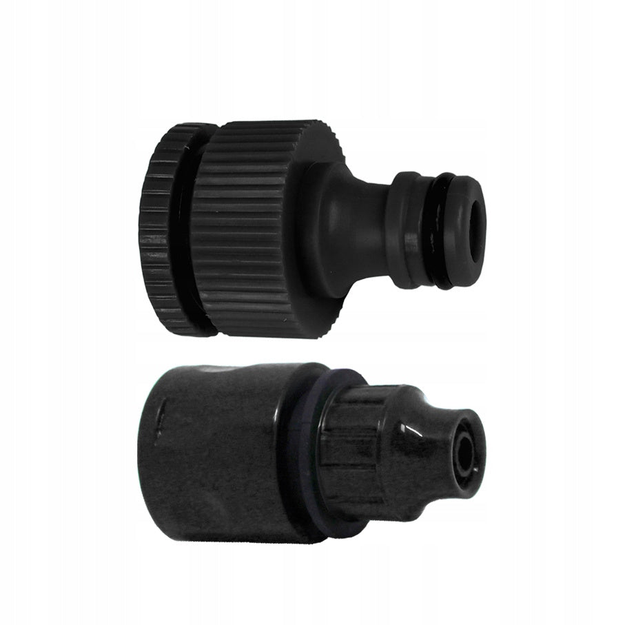 Set irigare gradina 44 piese cu furtun PVC si stropitori, furtun 2 x 10 metri, 10 aspersoare, negru