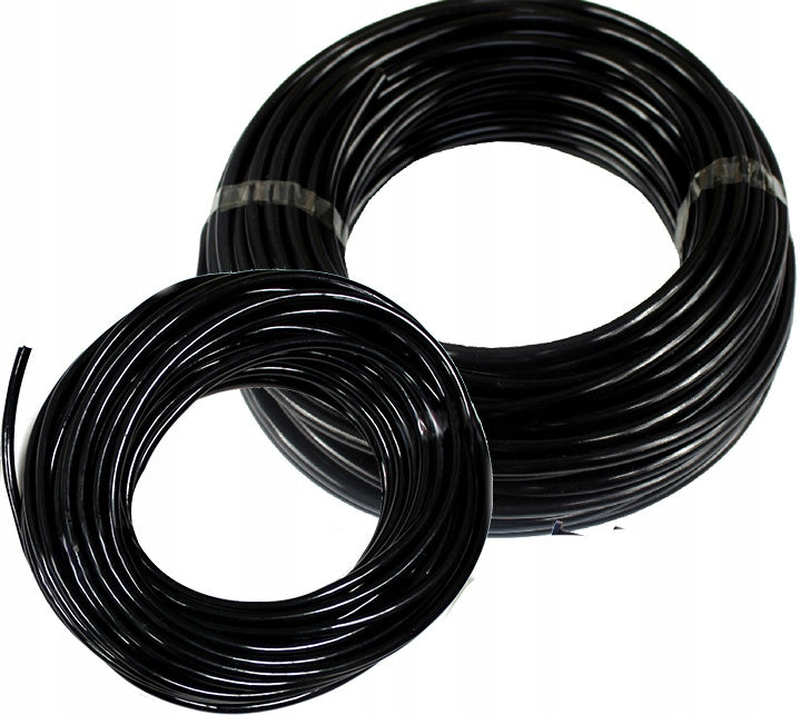 Set irigare gradina cu furtun PVC si picuratori, furtun 2 x 10 metri, 10 picuratori stick cu tub, negru