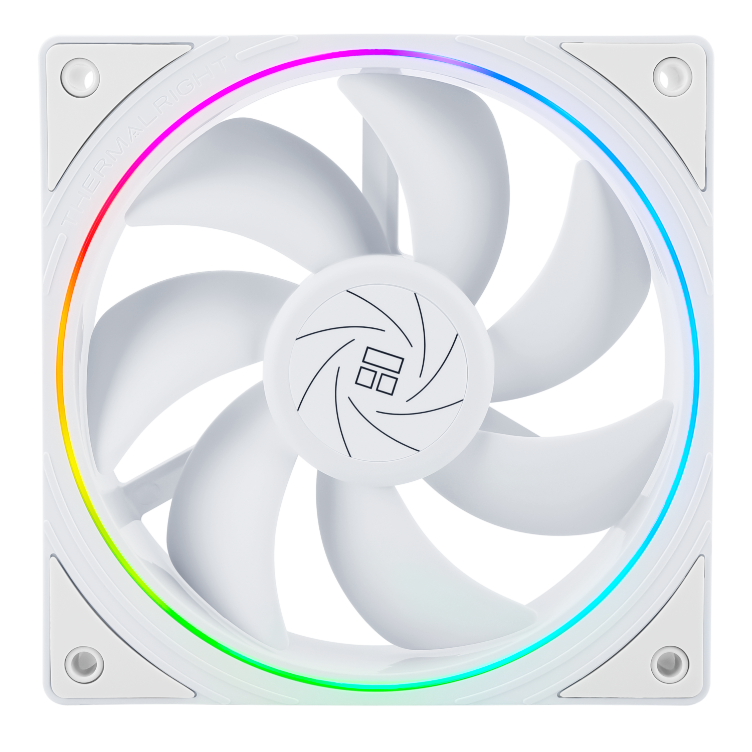 Set 3 ventilatoare Thermalright "TL-S12", 120mm, 1500 RPM, S-FDB Bearing, 47.6 CFM, LED ARGB, 4pin PWM, alb, "TL-S12-W-3"