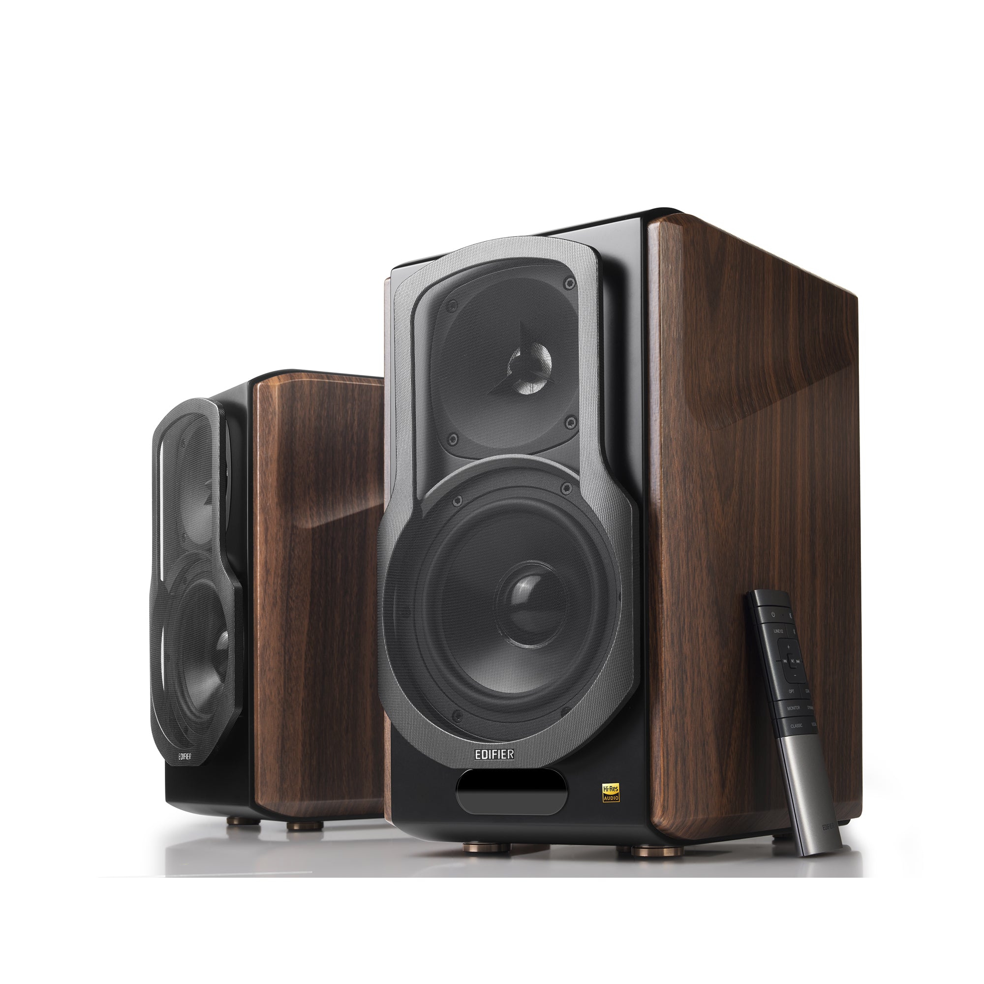 BOXE EDIFIER 2.0, RMS: 130W (2 x 15W, 1 x 50W, 1 x 50W), bluetooth, telecomanda wireless, volum, bass, treble, optical, coaxial, brown, "S2000MKIII"